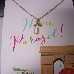 Lucky Feather Umbrella Necklace - 16in - 18in  Mon Parasol